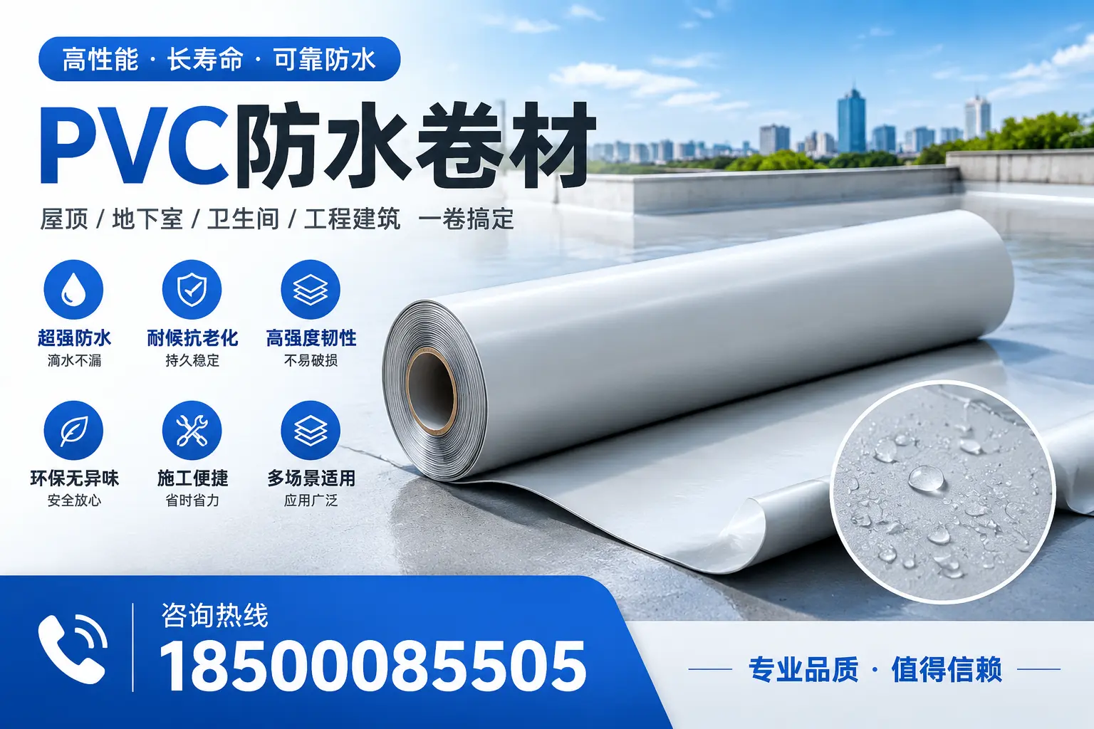 PVC防水卷材的防水效果评测，适合怒江的科学依据